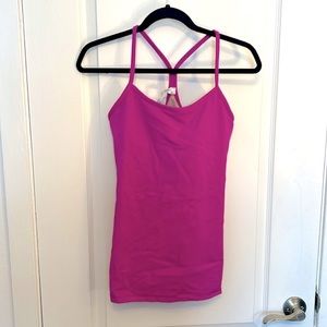 Lululemon Power Y Tank Top, Hot Pink, size 8